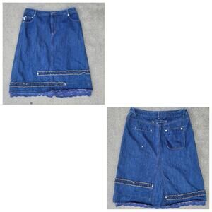 Vtg Oilily Denim Skirt
